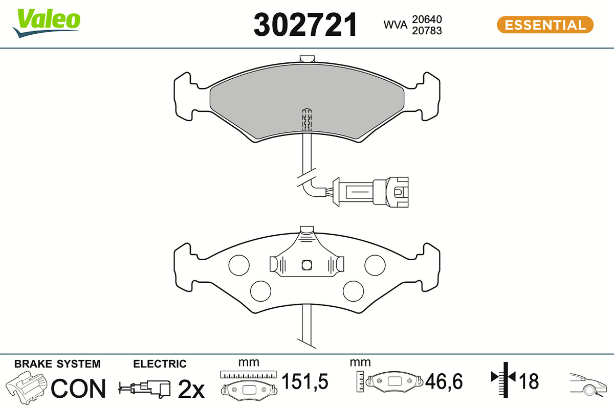 BRAKE PADS FIRST FORD FIESTA III FR